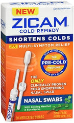 Emerson Healthcare Cold and Sinus Relief Zicam® 4X - 4X - 4X Strength Nasal Swab 20 per Box