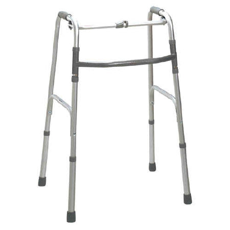 Fabrication Enterprises Folding Walker Adjustable Height / Oversize Aluminum Frame 350 lbs. Weight Capacity 32 to 39 Inch Height