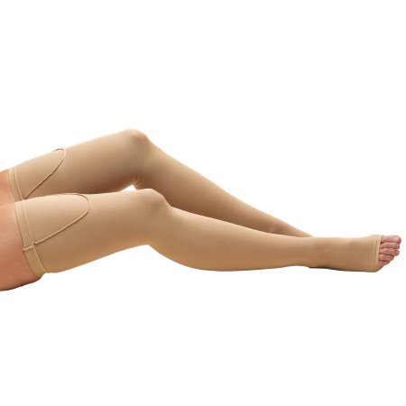 TruForm Anti-embolism Stocking Truform® Thigh High X-Large Beige Open Toe