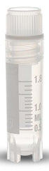 Simport Scientific Cryovial® Cryogenic Tube Round Bottom, Skirted Plain 12.5 X 49 mm 2 mL Without Color Coding Screw Cap Polypropylene Tube