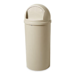 RJ Schinner Co Trash Can Marshal® Classic 15 gal. Round Beige Thermoset Polyester Push Open - M-1053172-1264 - Each