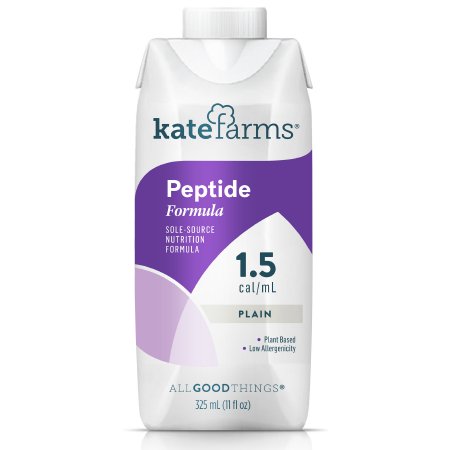 Kate Farms Oral Supplement / Tube Feeding Formula Kate Farms® Peptide 1.5 Plain Flavor Ready to Use 11 oz. Carton