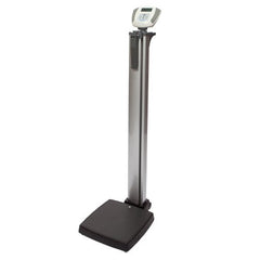 Health O Meter Column Scale with Height Rod Health O Meter® Digital LCD Display 600 lbs. / 272 kg Capacity Gray AC Adapter / Battery Operated