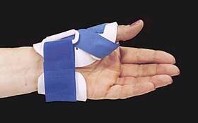 Alimed Thumb Splint Freedom® Large Hook and Loop Closure Left or Right Hand Blue / White