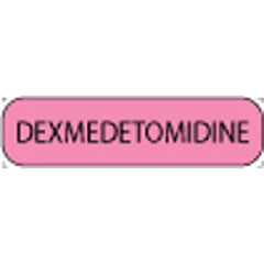 Precision Dynamics Drug Label MedVision® Anesthesia Label Dexmedetomidine Fluorescent Pink 3/8 X 1-7/16 Inch - M-1054149-4013 - Roll of 1