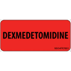 Precision Dynamics Drug Label MedVision® Anesthesia Label Dexmedetomidine Red 1 X 2-1/4 Inch - M-1054273-4803 - Roll of 1