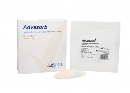 Mediusa Foam Dressing Advazorb® 6 X 6 Inch Square Non-Adhesive without Border Sterile