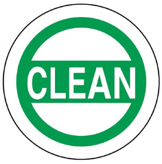 United Ad Label Pre-Printed Label UAL™ Advisory Label Green Paper CLEAN White Alert Label 1-1/2 X 1-1/2 Inch - M-1055230-3326 - Roll of 1