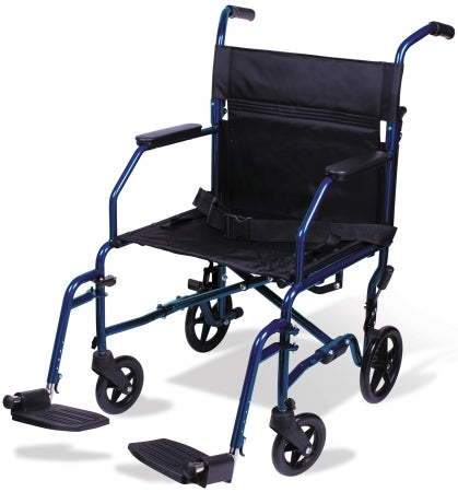 Apex-Carex Healthcare Transport Chair Classics Steel Frame 300 lbs. Weight Capacity Black Upholstery