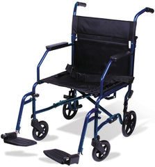 Apex-Carex Healthcare Transport Chair Classics Steel Frame 300 lbs. Weight Capacity Black Upholstery