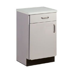 Clinton Industries Molded Top Bedside Cabinet 8711-A Model Gray Frame, Silver Wire Door and Drawer Pulls 16 X 18 X 28-3/4 Inch 1 Drawer