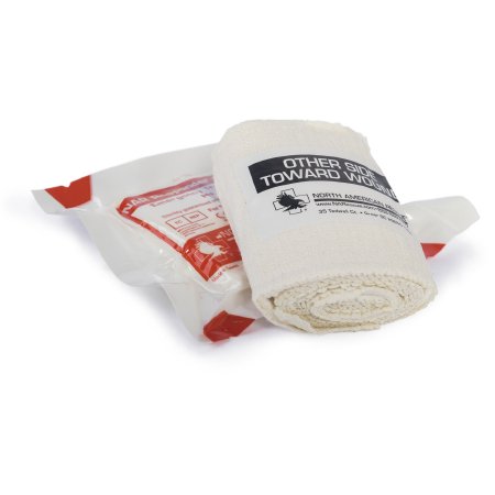 North American Rescue Trauma Pressure Dressing with Wrap 4 X 60 Inch Standard Compression Hook and Loop Closure White 4 X 6 Inch Pad Sterile