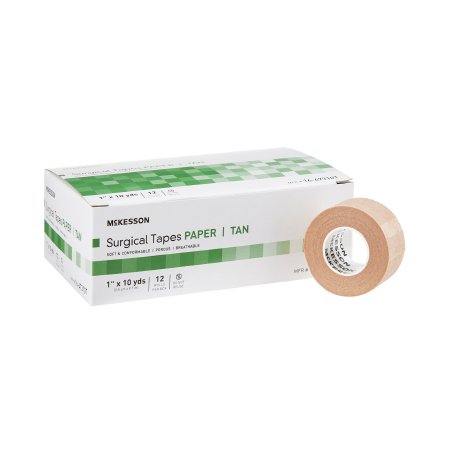 Medical Tape McKesson Paper 1 Inch X 10 Yard Tan NonSterile