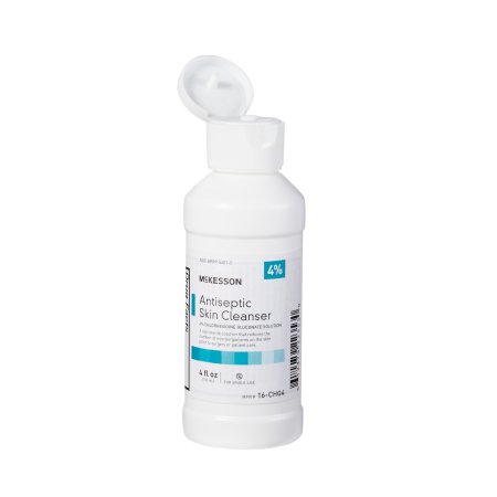 Antiseptic Skin Cleanser McKesson 4 oz. Flip-Top Bottle 4% Strength CHG (Chlorhexidine Gluconate) / Isopropyl Alcohol NonSterile