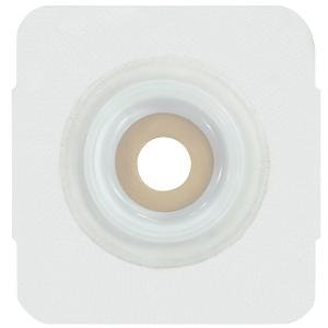 Hollister Inc Ostomy Barrier Securi-T® Pre-Cut, Extended Wear Adhesive Tape Collar 1-3/8 Inch Flange 2-1/4 Inch Opening 5 X 5 Inch