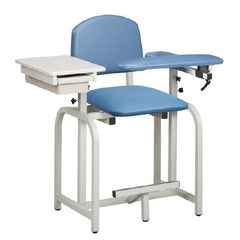 Clinton Industries Blood Drawing Chair Lab X Series Padded Flip Up Arm Warm Gray