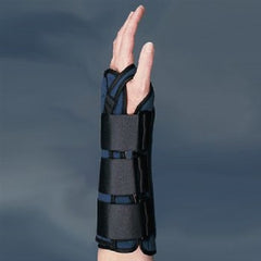 Patterson Medical Supply Wrist Brace Sammons Preston® UltraLite Aluminum / Foam Left Hand Black Large