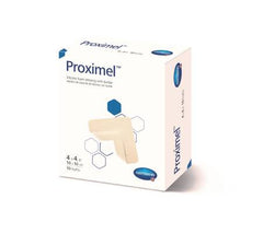 Hartmann Silicone Foam Dressing Proximel™ 3 X 3 Inch Square Silicone Adhesive with Border Sterile