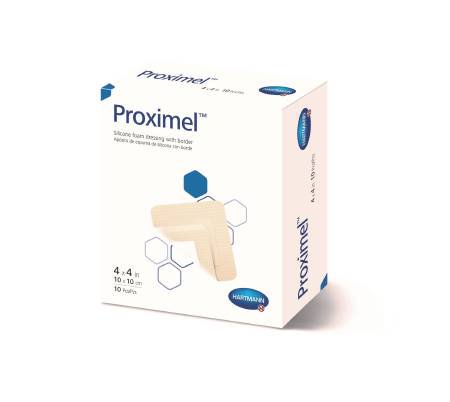 Hartmann Silicone Foam Dressing Proximel™ 5 X 5 Inch Square Silicone Adhesive with Border Sterile