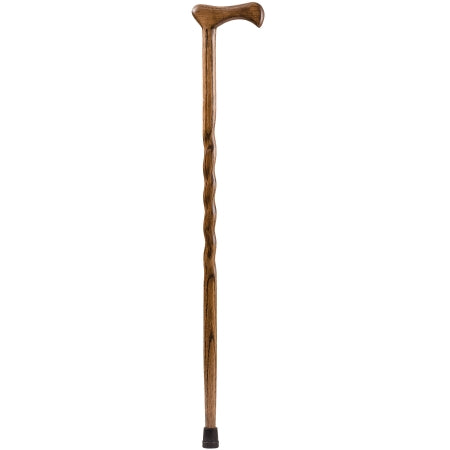 Mabis Healthcare Round Handle Cane Wood 37 Inch Height Oak