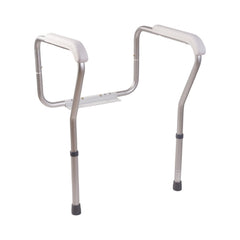 Mabis Healthcare Toilet Safety Rail HealthSmart® White / Silver Aluminum