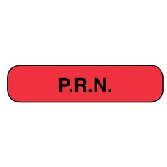 Apothecary Products Pre-Printed Label Apothecary Products® Auxiliary Label Pink Paper P.R.N. Black Safety and Instructional 3/8 X 1-9/16 Inch - M-1056170-3324 - Box of 1000