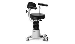 Stryker Medical Surgeon Stool Adjustable Backrest Adjustable Knob Backrest 3 Casters Black