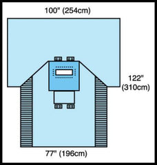 Cardinal Abdominal Drape Transverse Laparotomy Drape 100 W X 77 W X 122 L Inch Sterile