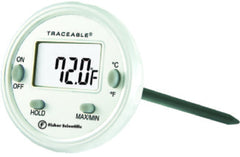 Fisher Scientific Digital Thermometer Fisherbrand™ Traceable® Fahrenheit / Celsius -58° to 302°F (-50° to 150°C) Stainless Steel Probe Battery Operated
