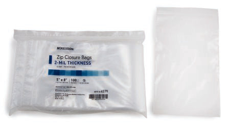 Zip Closure Bag McKesson 5 X 8 Inch Polyethylene Clear - M-1057373-4601 - Case of 40