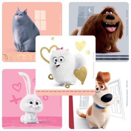 SmileMakers Disney® 100 per Unit The Secret Life of Pets Sticker 2.5 Inch