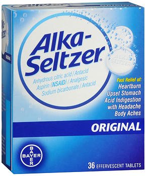 Bayer Antacid Alka-Seltzer® 1000 mg - 325 mg - 1916 mg Strength Effervescent Tablet 36 per Bottle