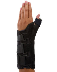 Bird & Cronin Wrist Brace with Thumb Spica Primo® Aluminum / Elastic / Foam / Plastic / Polyester Right Hand Black X-Large
