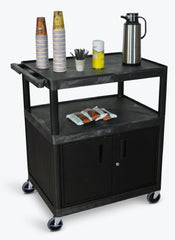 Luxor Utility Cart 24 X 34 X 40.25 Inch Black