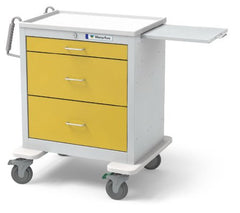 Waterloo Industries Isolation Cart Steel 24.5 X 29 X 37.5 Inch Yellow 16.5 X 22 Inch, Drawer Height: One 3 Inch Drawer, Two 9 Inch Drawer