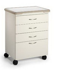 Midmark Mobile Treatment Cabinet 18 X 27 X 33 Inch Radiance 4 Inch 3 Drawers, 8 Inch One Drawer