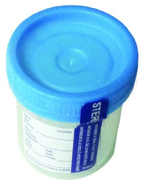 Azer Scientific Specimen Container DuoClick™ 53 mm Opening Polypropylene 90 mL (3 oz.) Screw Cap Patient Information Sterile