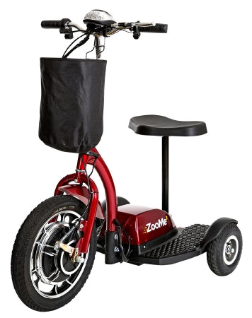 Drive Medical 3 Wheel Electric Scooter ZooMe 300 lbs. Weight Capacity Red