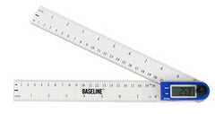 Fabrication Enterprises Goniometer Baseline® Transparent Plastic 0.6 X 2.5 X 11.5 Inch 10 Inch Range Measures 0 to 360° Reads 0.05° Increments Inches and Centimeters