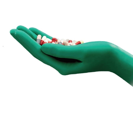 Ansell Cleanroom Glove TouchNTuff® DermaShield® Size 7 Neoprene Green 12 Inch Straight Cuff Sterile Pair - M-1058550-3765 - Case of 200
