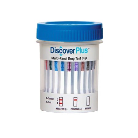 American Screening Corporation Drugs of Abuse Test Discover Plus™ 12-Drug Panel with Adulterants AMP, BAR, BUP, BZO, COC, mAMP/MET, MDMA, MTD, OPI, OXY, PCP, THC (CR, pH, SG) Urine Sample 25 Tests