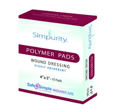 Safe N Simple Thin Foam Dressing Simpurity™ 8 X 10 Inch Rectangle Non-Adhesive with Border Sterile