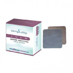 Safe N Simple Silver Foam Dressing Simpurity™ 2 X 2 Inch Square Sterile
