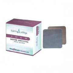 Safe N Simple Silver Foam Dressing Simpurity™ 4 X 5 Inch Rectangle Sterile
