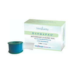 Safe N Simple Medical Tape DermaPro™ Waterproof Plastic 1 Inch X 15 Foot Transparent NonSterile