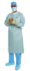 O&M Halyard Inc Surgical Gown with Towel Aero Chrome Medium Silver Sterile AAMI Level 4 Disposable