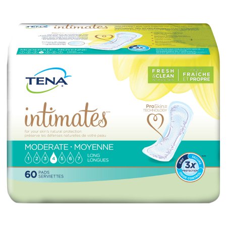 Essity HMS North America Inc Bladder Control Pad TENA® Intimates™ Moderate Long 12 Inch Length Moderate Absorbency Dry-Fast Core™ One Size Fits Most Adult Female Disposable - M-1059416-4302 - Case of 180