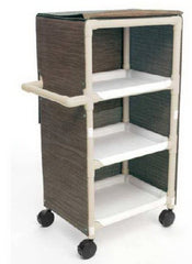 Market Lab Inc Linen Cart with Cover 3 Shelves PVC 3-1/2 Inch Castors - M-1059559-3583 - Each
