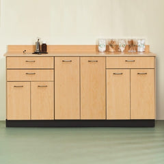 Clinton Industries Base Cabinet Quick Care Floor Standing Laminate 3 Drawers 3 Shelves