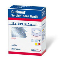 BSN Medical Hydrofiber Dressing Cutimed® Sorbion® Sana Gentle Cellulose / Gel-Forming Polymer / Polyethylene 4-7/10 X 8-3/5 Inch